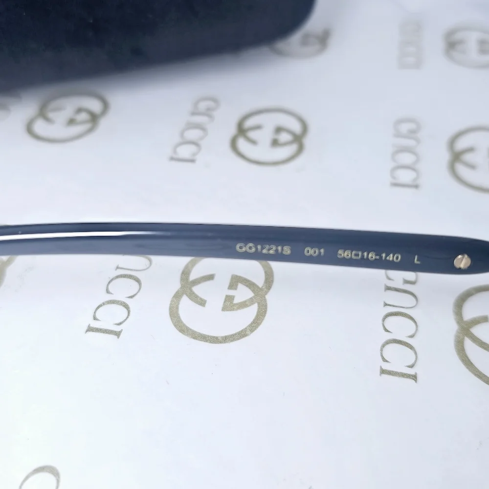 Gucci Black and Gold Unisex Sunglasses GG1221S 001